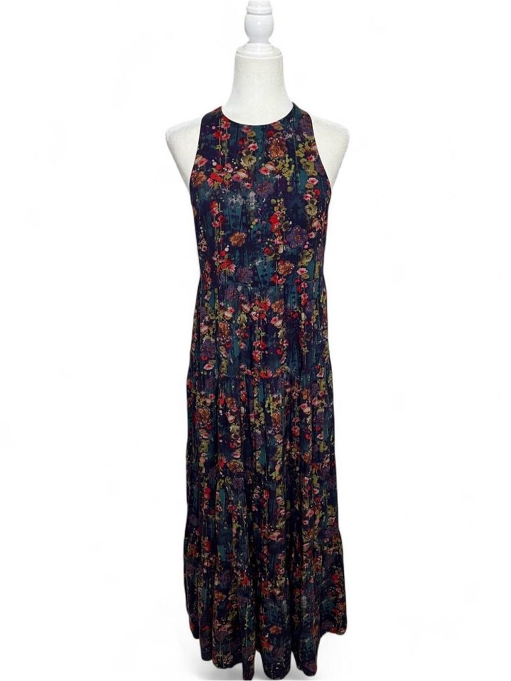 NWT Natural Life Halle Printed Halter Maxi Dress - Picture 2 of 8